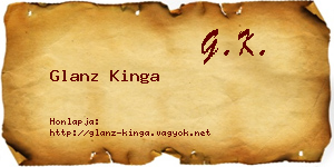 Glanz Kinga névjegykártya
