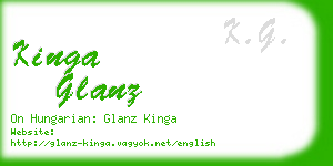 kinga glanz business card